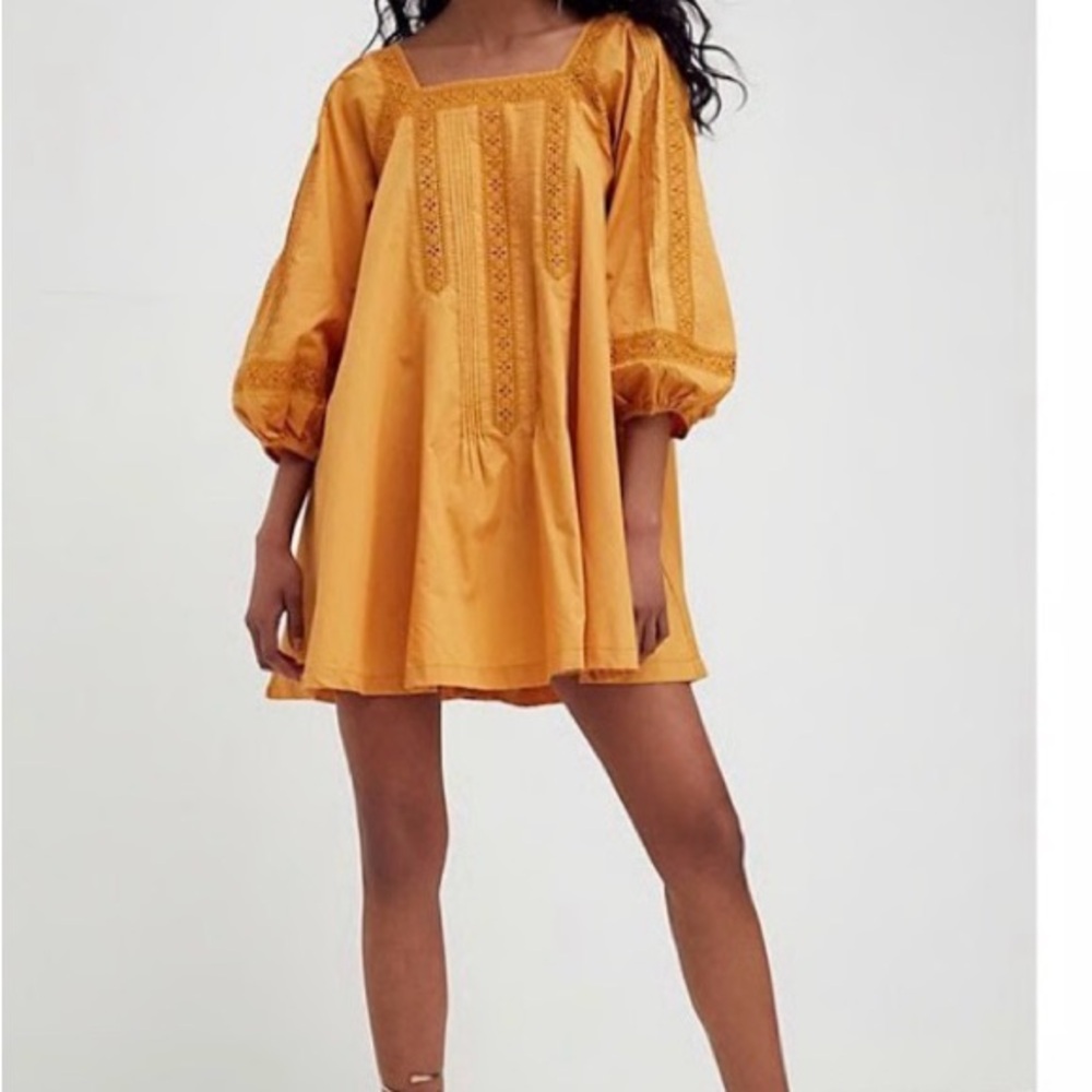 Free People only you tunic Embroidered Dress